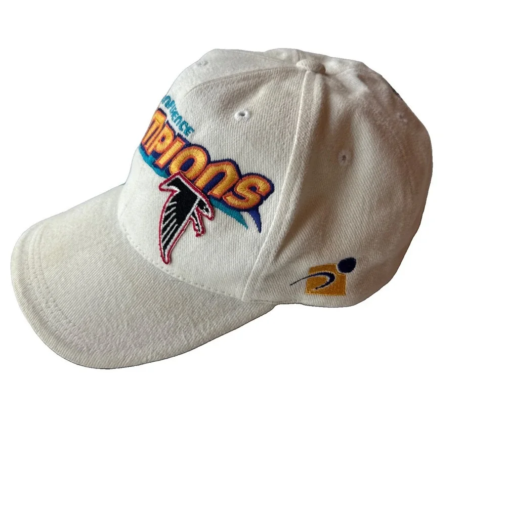 Vintage 1998 Atlanta Falcons NFL Conf. Champs Adjustable Strap Baseball Cap Hat